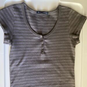 Brandy Melville grey stripped top